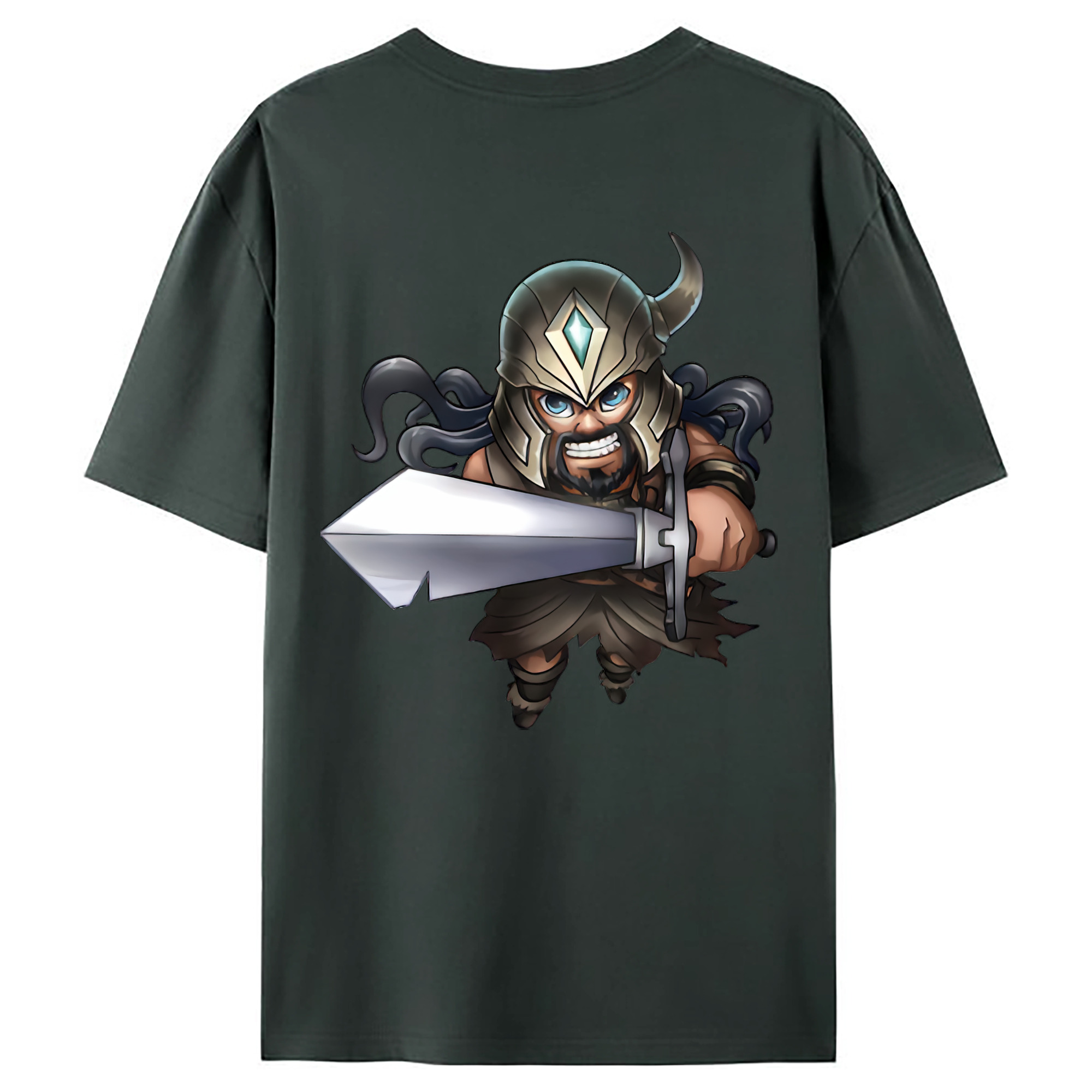 （画像用） リーグ・オブ・レジェンド League of Legends LOL 綿100％ メンズ半袖Tシャツ（バックプリント） 通気性